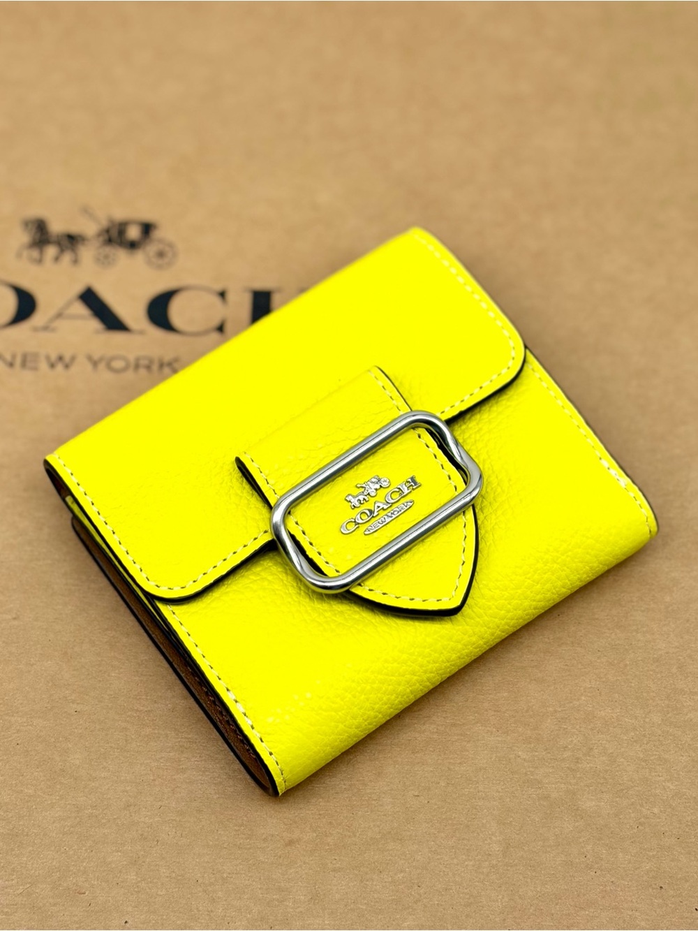 Coach Small Morgan Wallet BRIGHT YELLOW